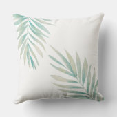 Elegant Watercolor Palm Leaves  クッション (裏面)