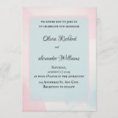 Elegant Watercolor Pastel Wedding Invitation 招待状 (正面)
