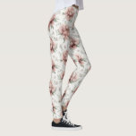 Elegant Watercolor Peony Floral Pattern Leggings レギンス<br><div class="desc">A beautifully soft floral design featuring delicate watercolor blooms and gentle pastel tones,  perfect for creating a graceful and feminine look with a timeless botanical feel.</div>