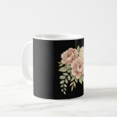 Elegant Watercolor Peony & Hydrangea Mother’s Day コーヒーマグカップ (正面左)