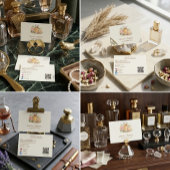 Elegant Watercolor Perfume QR Code Social Media 名刺