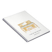 Elegant Watercolor Piano Musician Music Teacher ノートブック (右側)