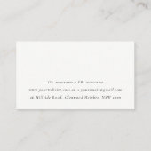 Elegant Watercolor Piano Musician Music Teacher 名刺 (裏面)