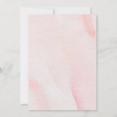 Elegant  Watercolor Pink Bow Girl Baby Shower 招待状 (裏面)