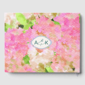 Elegant Watercolor Pink Hydrangea Garden Wedding  ゲストブック (裏面)