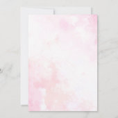 Elegant  Watercolor Pink Little Cowgirl Baby Showe 招待状 (裏面)