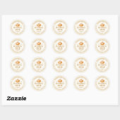 Elegant Watercolor Pumpkin Farm Product Label ラウンドシール (シート)
