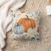 Elegant Watercolor Pumpkins | Cozy Fall Botanical クッション (ブランケット)