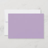 Elegant Watercolor Purple Floral Wedding RSVP (裏面)
