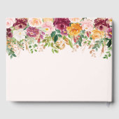 Elegant Watercolor Rose Garden Floral Wedding ゲストブック (裏面)