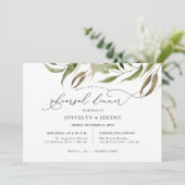 Elegant Watercolor Rustic Eucalyptus Rehearsal 招待状 (スタンド正面)