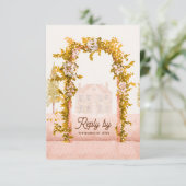 Elegant Watercolor Rustic Garden Arch Wedding RSVP (スタンド正面)