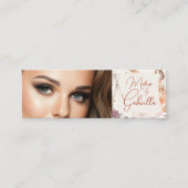 Elegant Watercolor Script Photo Makeup スキニー名刺 (正面)