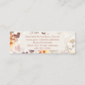 Elegant Watercolor Script Photo Makeup スキニー名刺 (裏面)