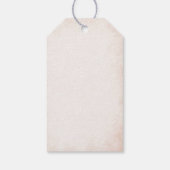 Elegant Watercolor She Said Oui Pink Flowers Brida ギフトタグ (裏面)