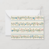 Elegant Watercolor spring wildflowerFlat Note Card ノートカード (裏面)