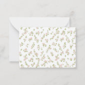Elegant Watercolor spring wildflowerFlat Note Card ノートカード (裏面)