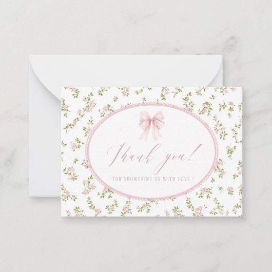 Elegant Watercolor spring wildflowerFlat Note Card ノートカード (正面)
