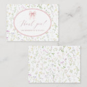 Elegant Watercolor spring wildflowerFlat Note Card ノートカード (正面/裏面)