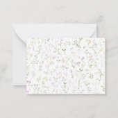 Elegant Watercolor spring wildflowerFlat Note Card ノートカード (裏面)