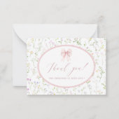 Elegant Watercolor spring wildflowerFlat Note Card ノートカード (正面)