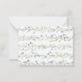 Elegant Watercolor spring wildflowerFlat Note Card ノートカード (裏面)