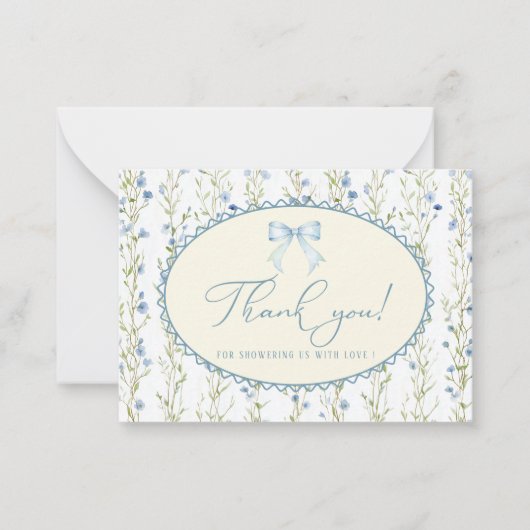 Elegant Watercolor spring wildflowerFlat Note Card ノートカード (正面)