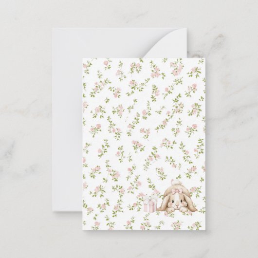 Elegant Watercolor spring wildflowerFlat Note Card ノートカード (裏面)