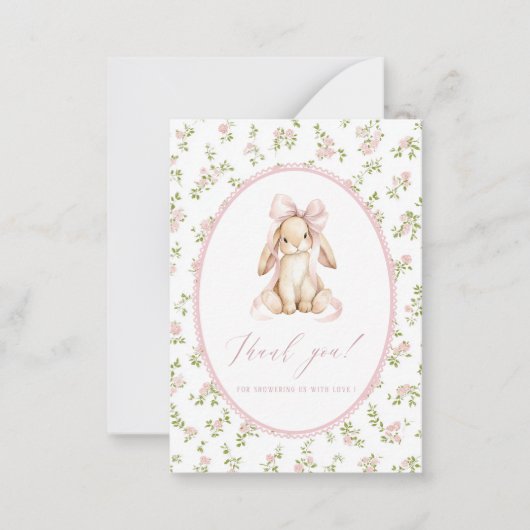 Elegant Watercolor spring wildflowerFlat Note Card ノートカード (正面)