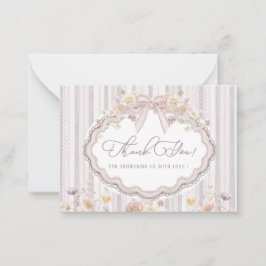 Elegant Watercolor spring wildflowerFlat Note Card ノートカード