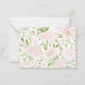 Elegant Watercolor spring wildflowerFlat Note Card ノートカード (裏面)