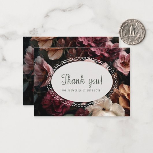 Elegant Watercolor spring wildflowerFlat Note Card ノートカード (正面/裏面インサイチュ)