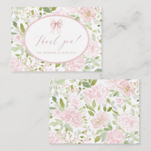 Elegant Watercolor spring wildflowerFlat Note Card ノートカード (正面/裏面)