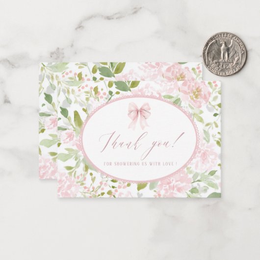 Elegant Watercolor spring wildflowerFlat Note Card ノートカード (正面/裏面インサイチュ)