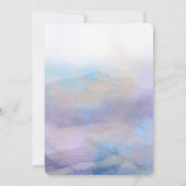  Elegant watercolor style  purple blue wedding  招待状 (裏面)
