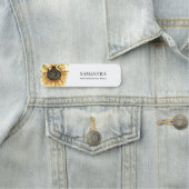 Elegant Watercolor Sunflower Floral 名札 (インサイチュ)