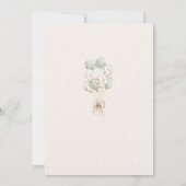 Elegant Watercolor Teddy Bear gender reveal Baby S 招待状 (裏面)