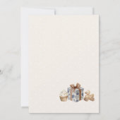 Elegant Watercolor Teddy Bear gender reveal Baby S 招待状 (裏面)