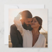 Elegant Watercolor Tropical Beach Photo Wedding 招待状 (裏面)