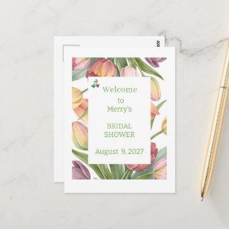 Elegant Watercolor Tulips  ポストカード