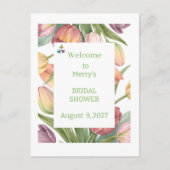 Elegant Watercolor Tulips  ポストカード (正面)