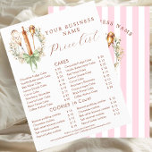 Elegant Watercolor Utensils Cooking Bakery Flyer チラシ