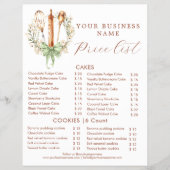 Elegant Watercolor Utensils Cooking Bakery Flyer チラシ (正面)