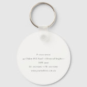 Elegant Watercolor Violin Musician Music Teacher キーホルダー (裏面)