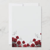 Elegant Watercolor White Horse Roses Kentucky Derb 招待状 (裏面)