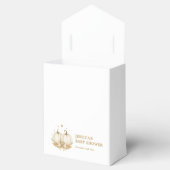 Elegant Watercolor White Pumpkins Twin Baby Shower フェイバーボックス (オープン)