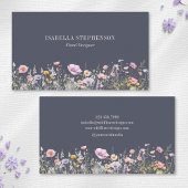 Elegant Watercolor Wildflower Floral Design 名刺
