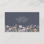 Elegant Watercolor Wildflower Floral Design 名刺 (裏面)