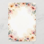Elegant Watercolor Wildflower Garden Bridal Shower 招待状 (裏面)
