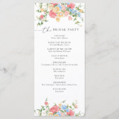 Elegant Watercolor Wildflower Wedding Program プログラム (裏面)